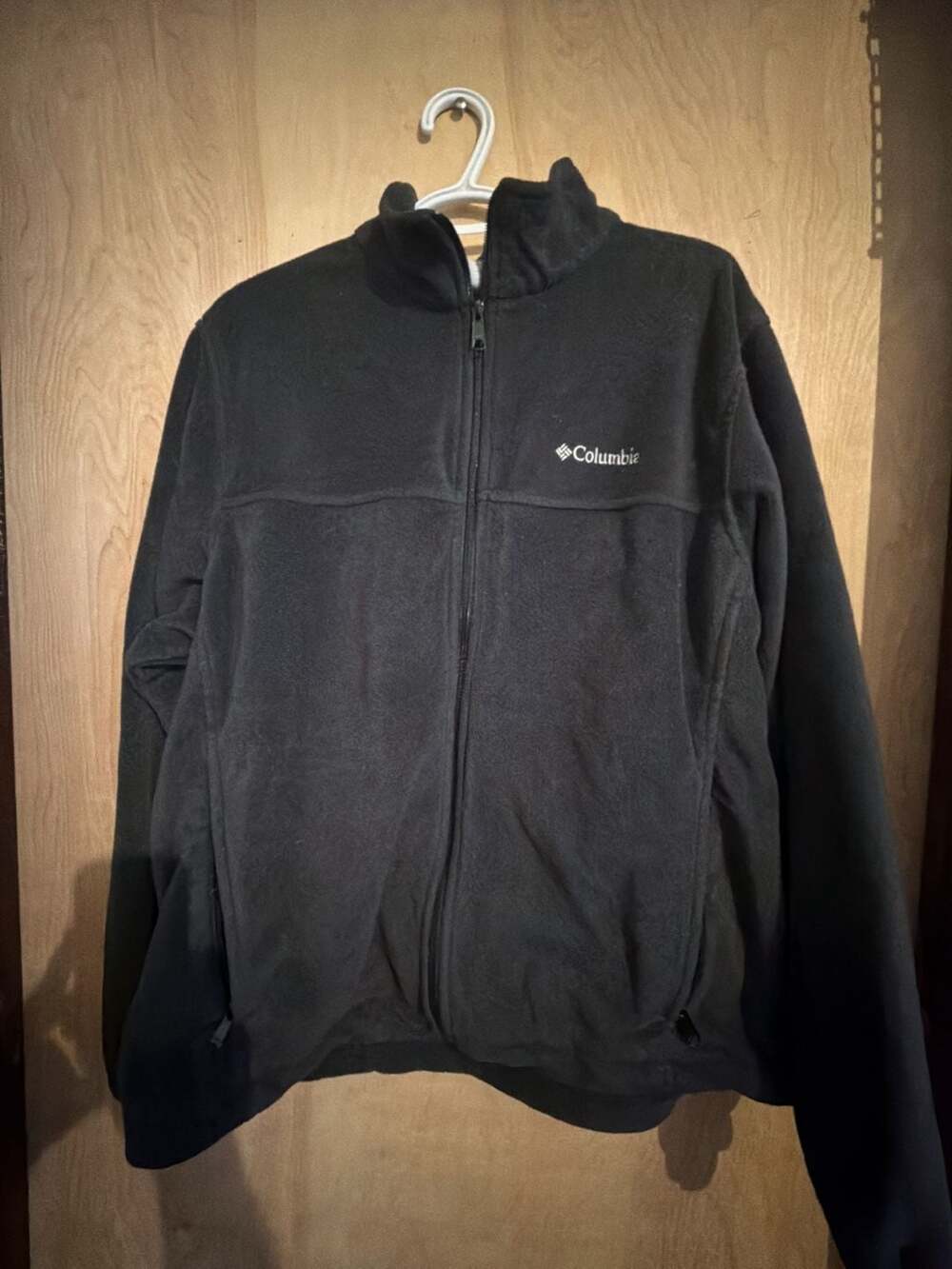 Columbia Fleece Jacket Size XL Black Full Zip
